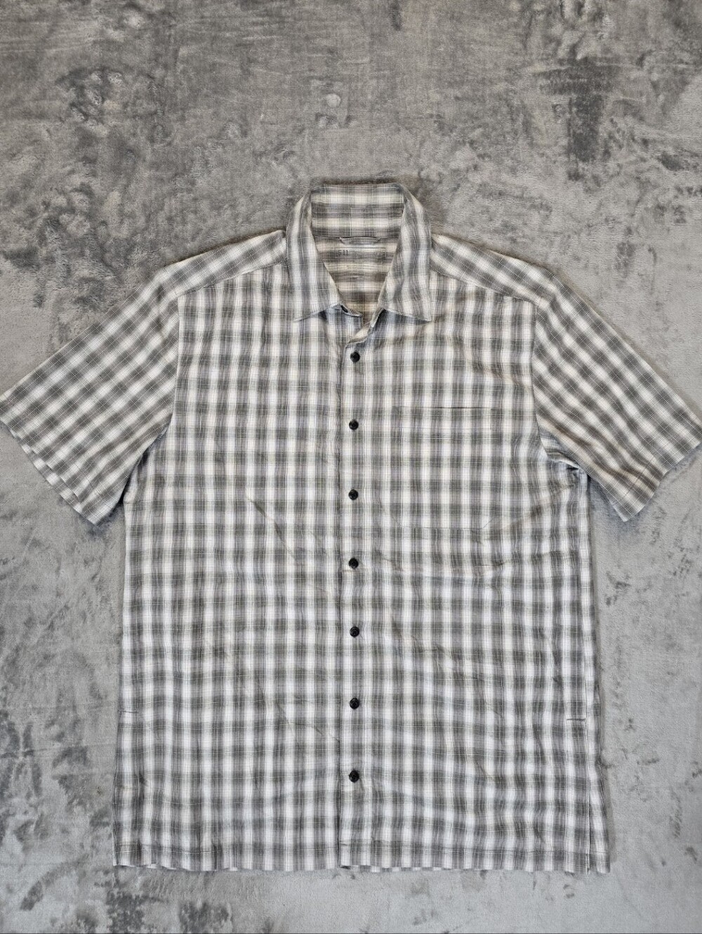 5.11 Tactical Series Utility Gray Plaid Button Up Short Sleeve Shirt Sz Medium